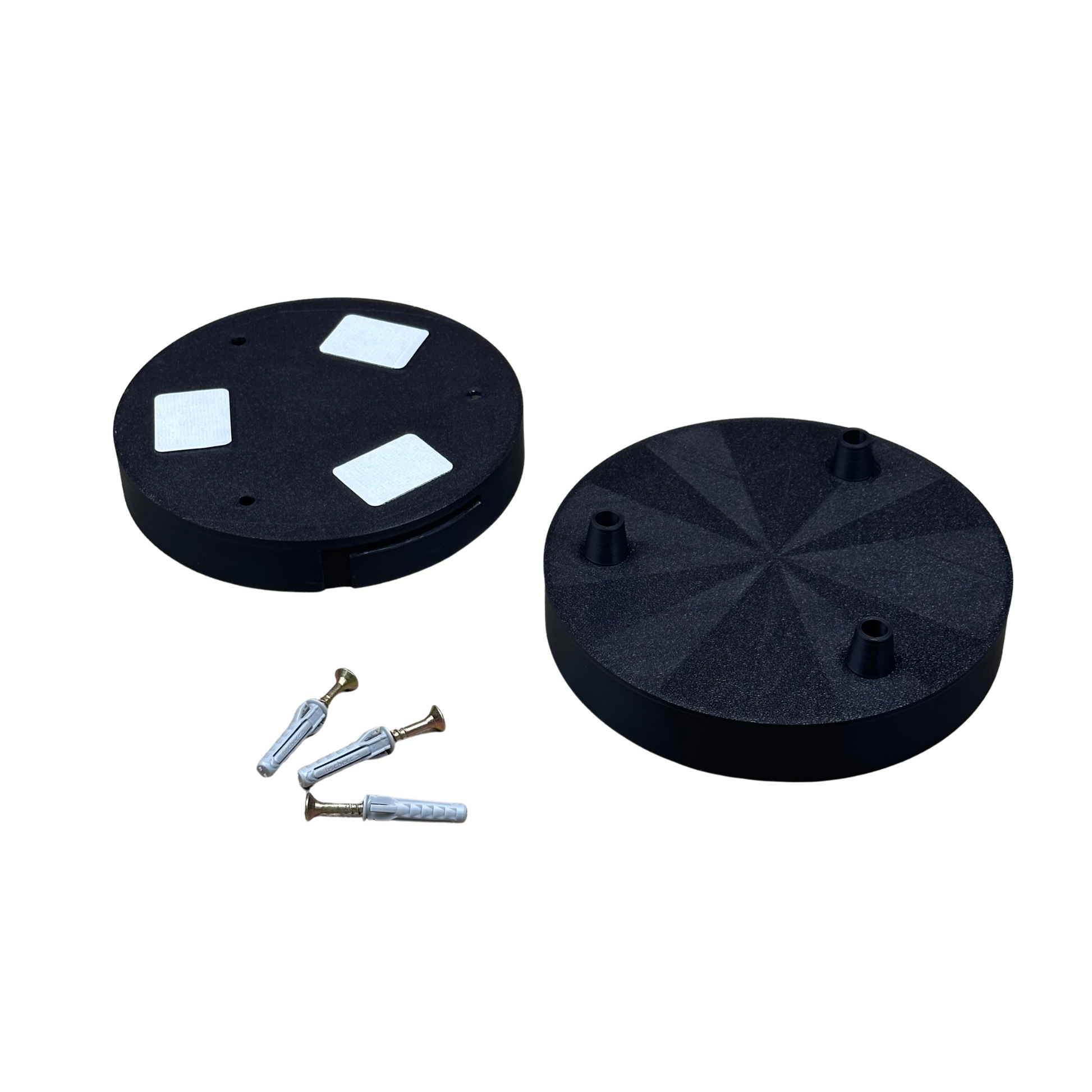 Schwarzes Baldachin für Lampen - 3er Baldachin Set